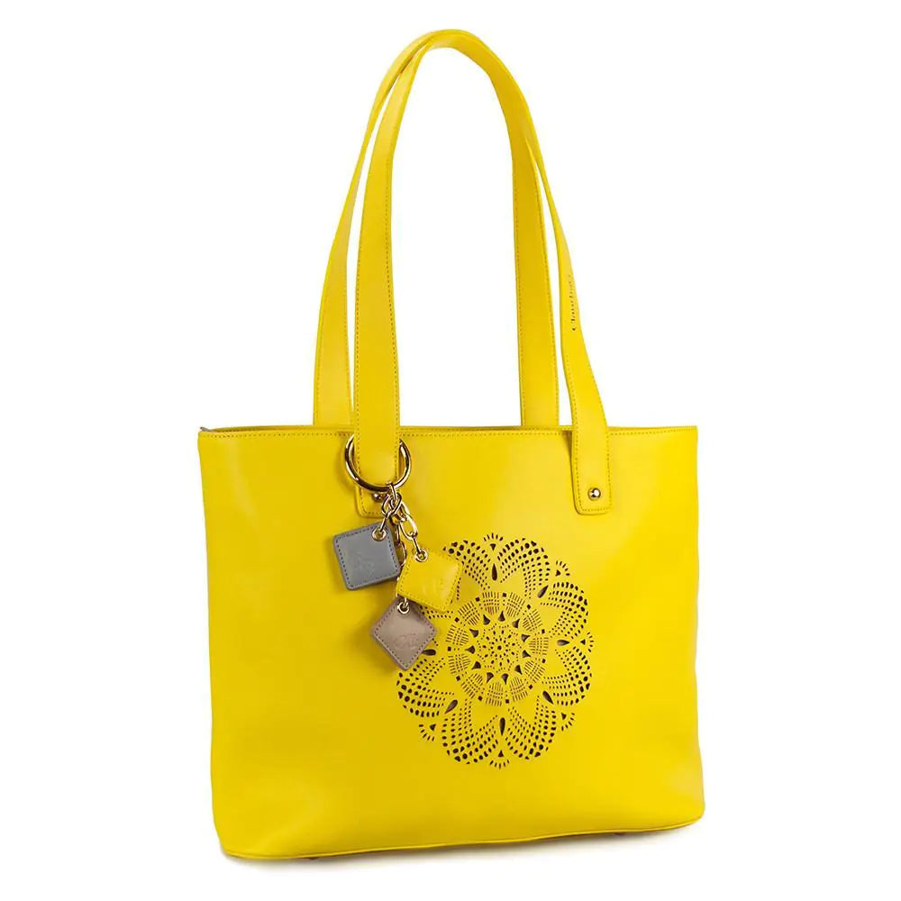 Citrus Elegance Leather Tote