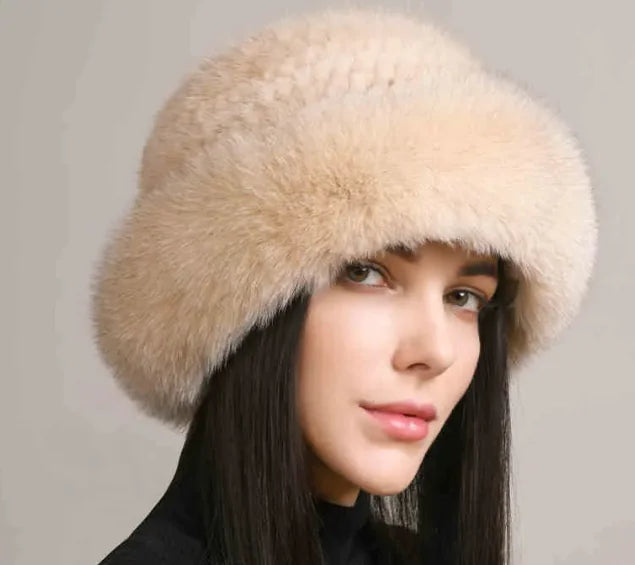 Premium Braided Fluffy Mink Fur Hat