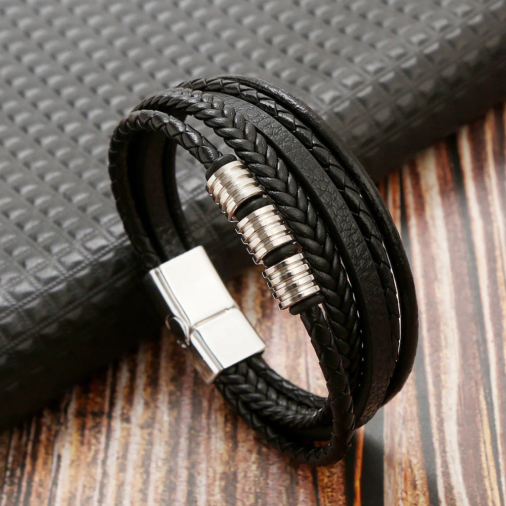 Magnetic Steel Braided Wristband