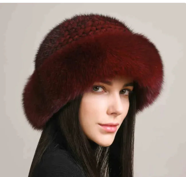 Premium Braided Fluffy Mink Fur Hat