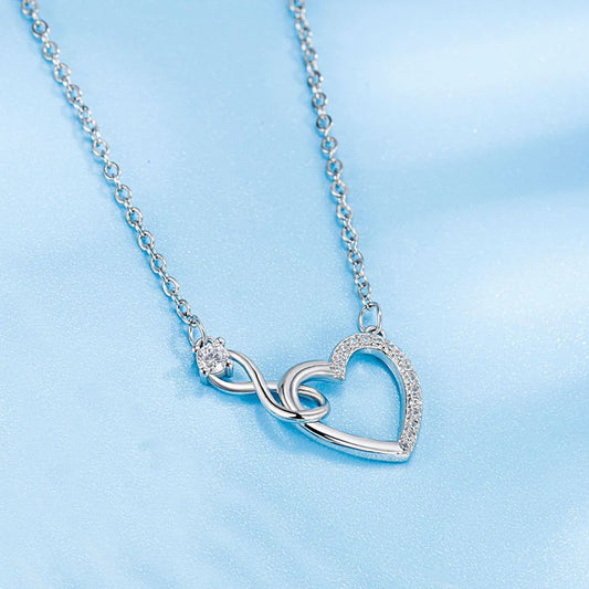 Pure Silver Hoop Love Necklace