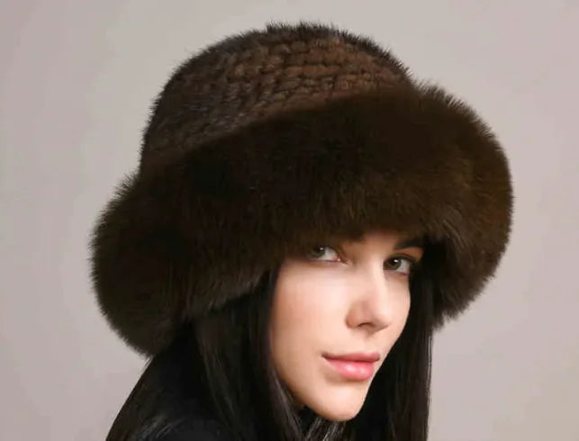 Premium Braided Fluffy Mink Fur Hat